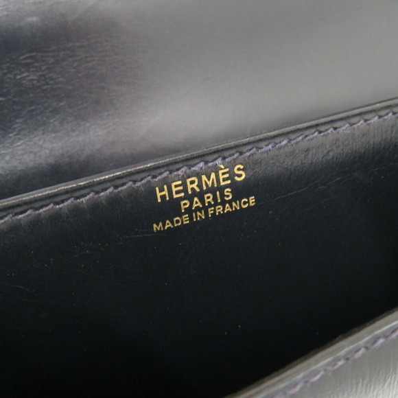 HERMÈS Tassel Box Calf Navy Shoulder Bag 0252 HERMES - Picture 10 of 11